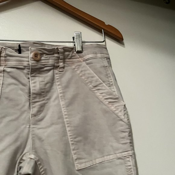 Cream Jean-Style Pants – Zippered Ankles, Stretchy & Chic! (Size 29 Gently-Used) - Picture 11 of 15